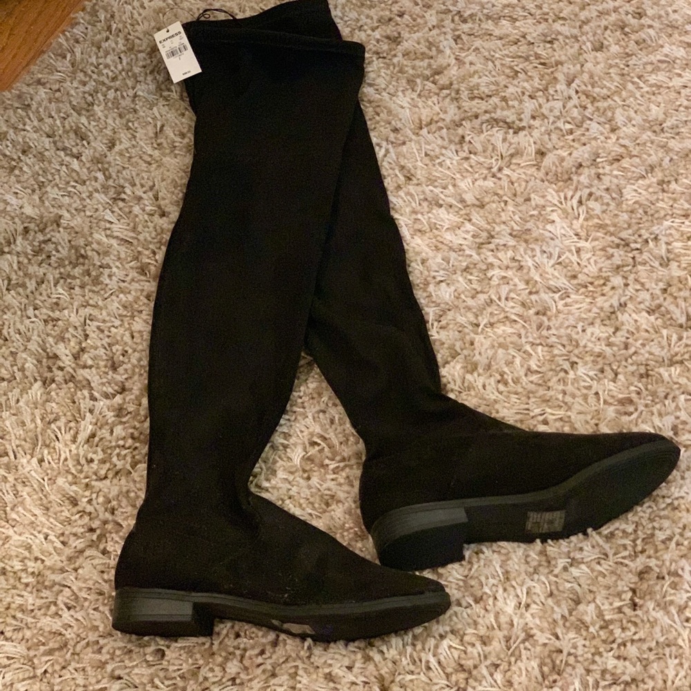 Express Over The Knee Black Boots